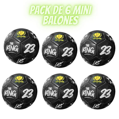 Pack de 6 mini balones Colo-Colo Centenario “The King 23” Negro