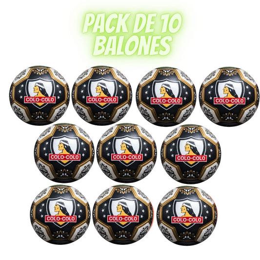 Pack de 10 Balones De Futbol Colo-colo Centenar100 Dorado
