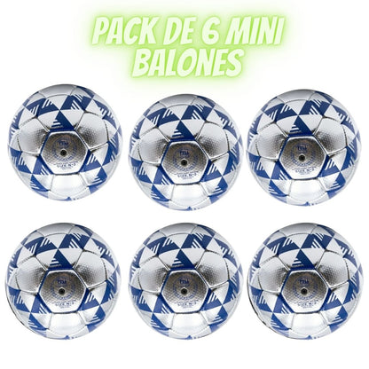 Pack de 6 Mini Balones Deportivos Plateada Universidad de Chile