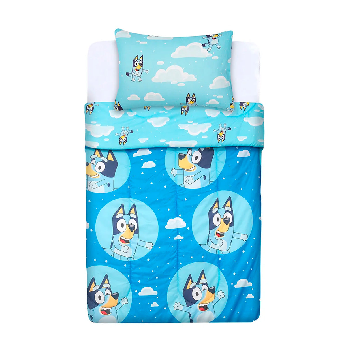 Plumón 1.5 Plazas Bluey Nubes
