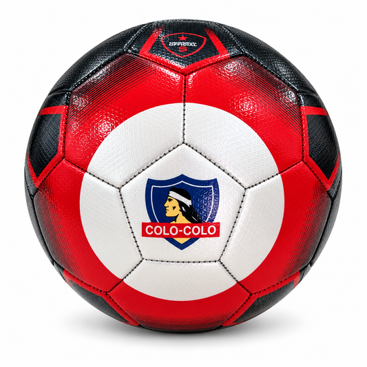 Balón Colo-Colo rojo detalles n°5