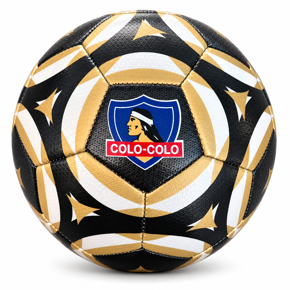 Balón de Fútbol Colo-Colo N.º 5 Diseño Dorado y Negro