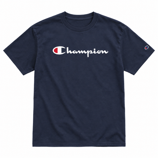 Polera Champion Unisex Logo Frontal Navy