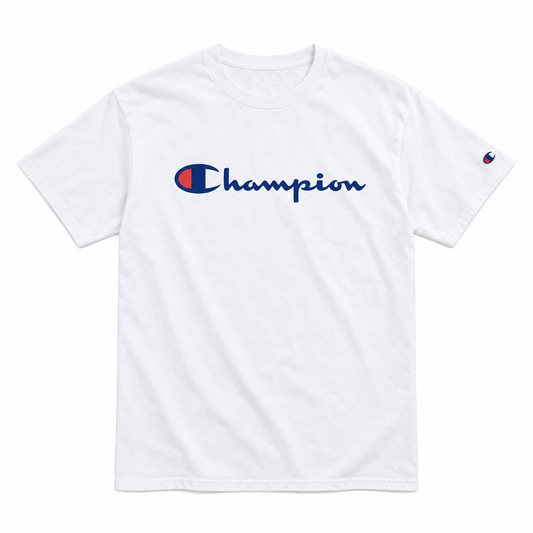 Polera Champion Unisex Logo Frontal white