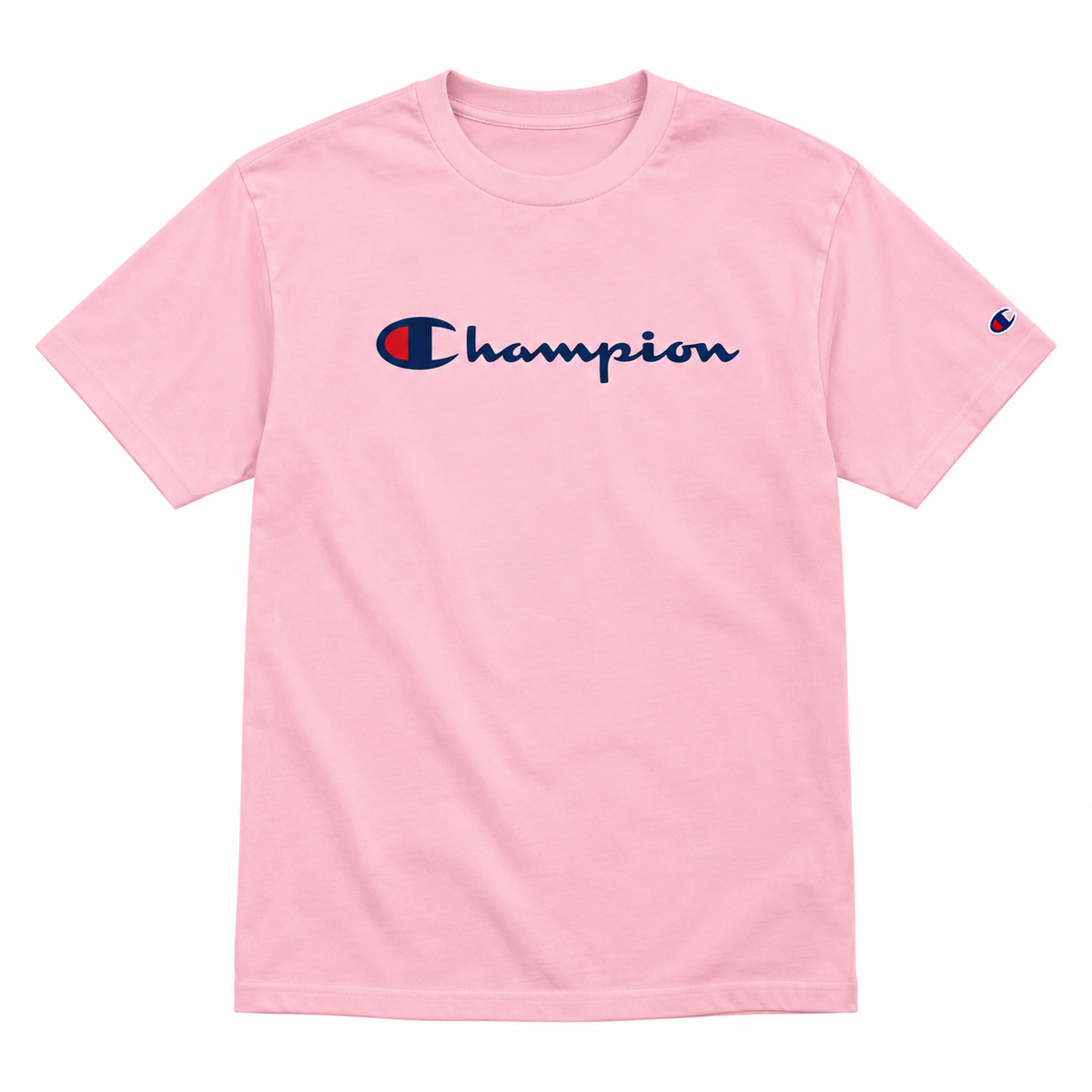Polera Champion Unisex Logo Frontal Pink Candy