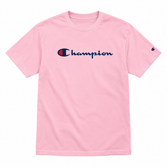 Polera Champion Unisex Logo Frontal Pink Candy
