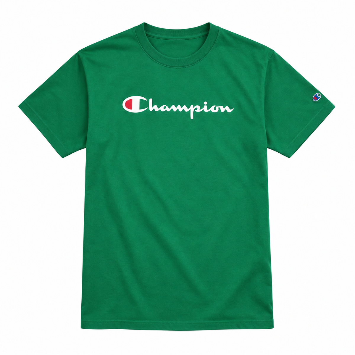 Polera Champion Unisex Logo Frontal Kelly Green