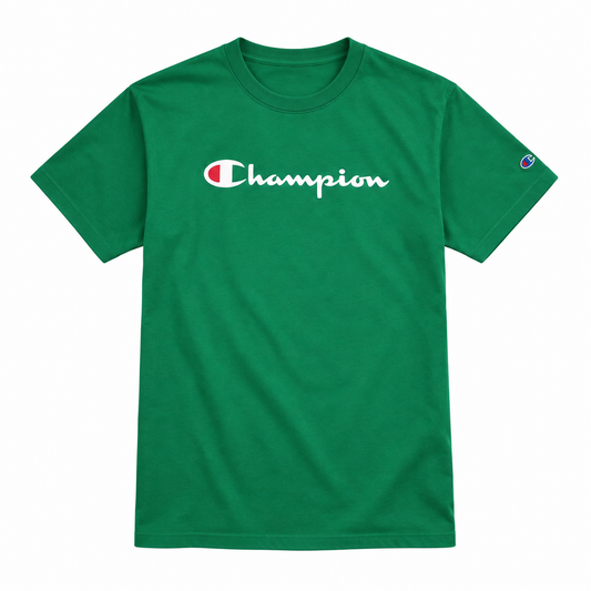 Polera Champion Unisex Logo Frontal Kelly Green