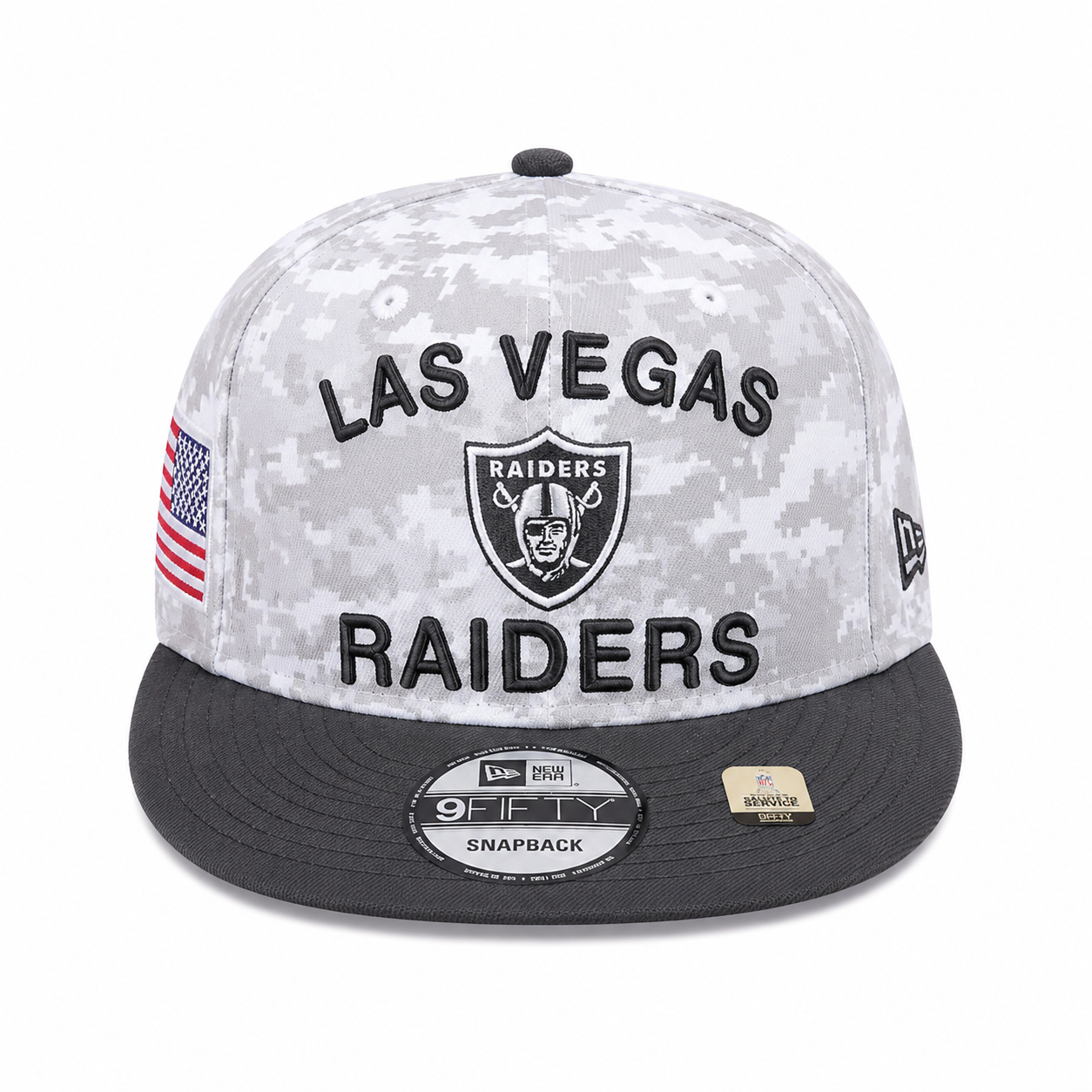 Gorro New Era 9FIFTY Las Vegas Raiders Camuflaje Gris Snapback