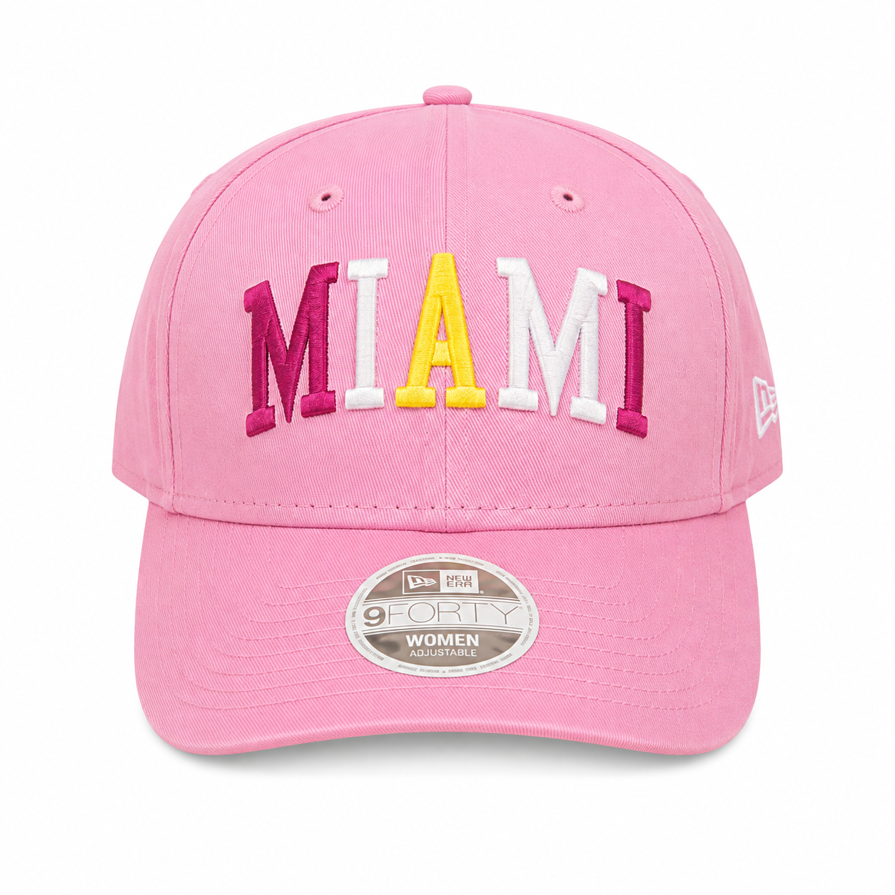 Gorro New Era 9FORTY Miami Mujer Rosado Ajustable Original