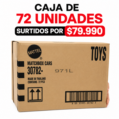 Caja Matchbox Mattel 72 Unidades Surtidas Originales