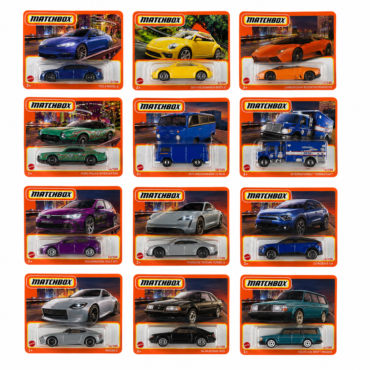 Caja Matchbox Mattel 72 Unidades Surtidas Originales