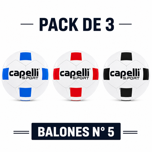 Pack de 3 Balones de Fútbol Capelli Sport N° 5