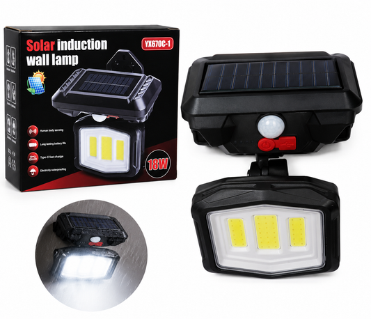 Foco Solar LED 18W con Sensor de Movimiento – YX670C-1