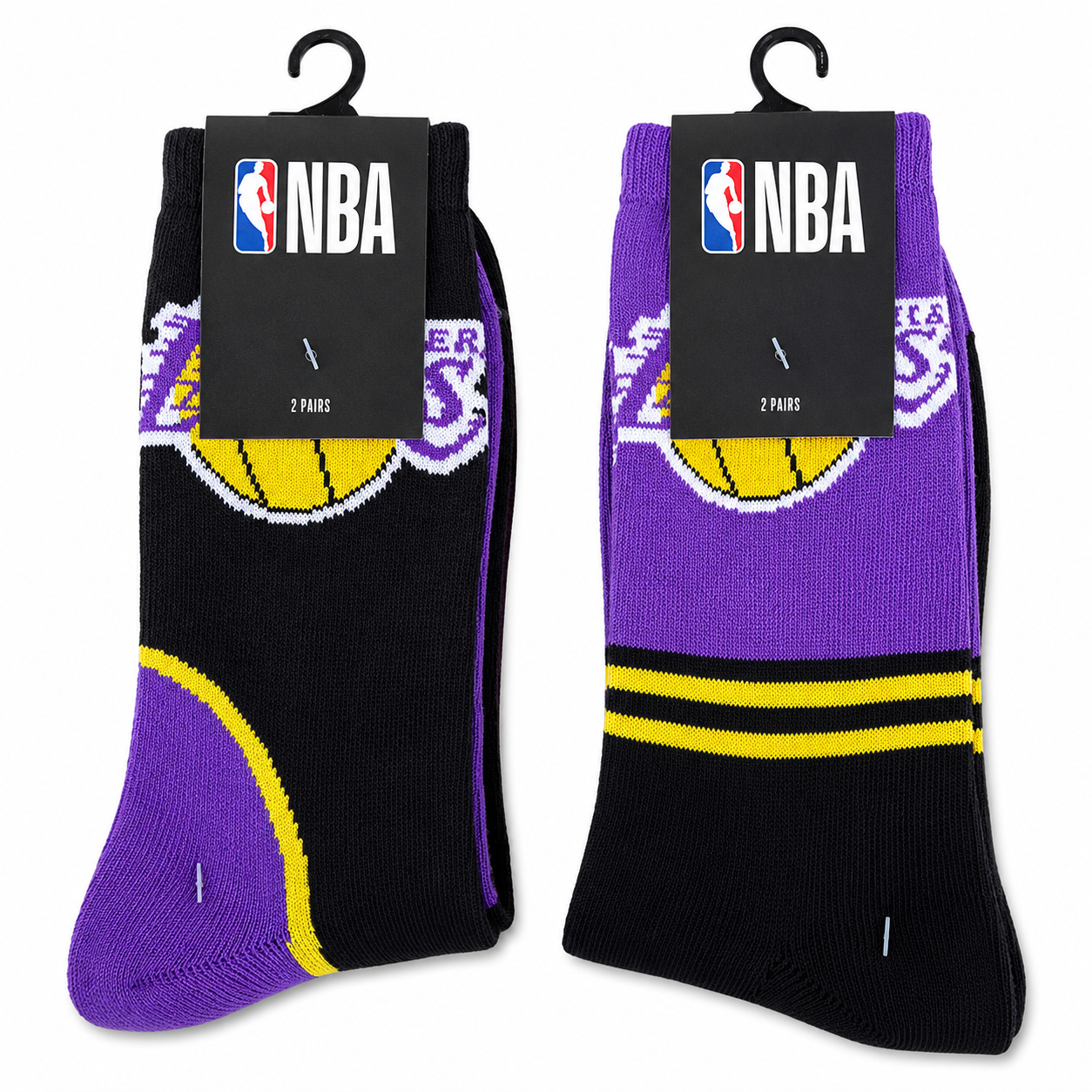 Pack 2 Calcetines NBA Lakers Crew Unisex originales