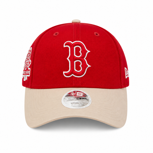 Gorro New Era  9FORTY Women Boston Red Sox Rojo/Beige Ajustable