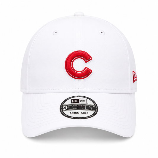 Gorro New Era 9FORTY Chicago Cubs Blanco/Rojo Ajustable