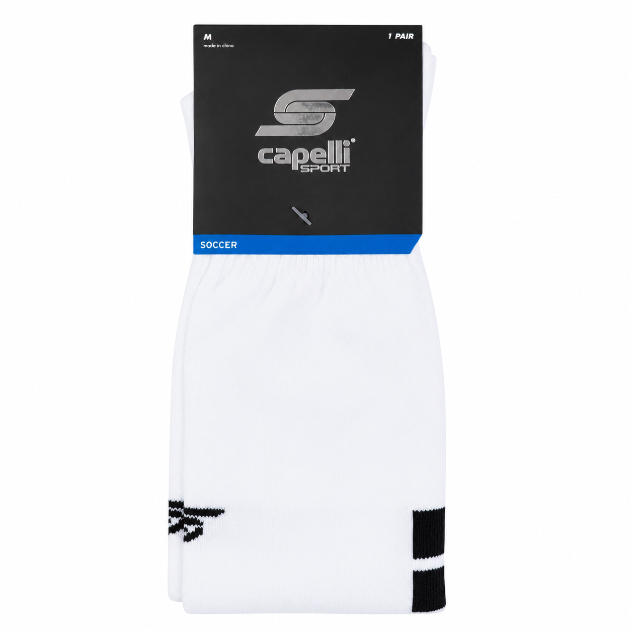 Pack de 3 Medias de Fútbol Capelli Sport Blancas Unisex Talla M