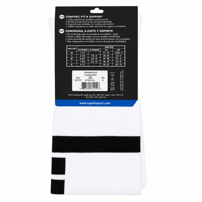 Pack de 3 Medias de Fútbol Capelli Sport Blancas Unisex Talla M