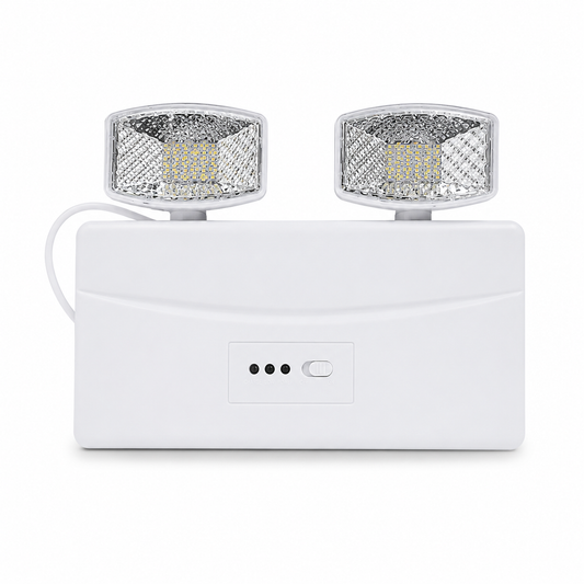 Foco de Emergencia LED Doble Recargable con Luces Ajustables