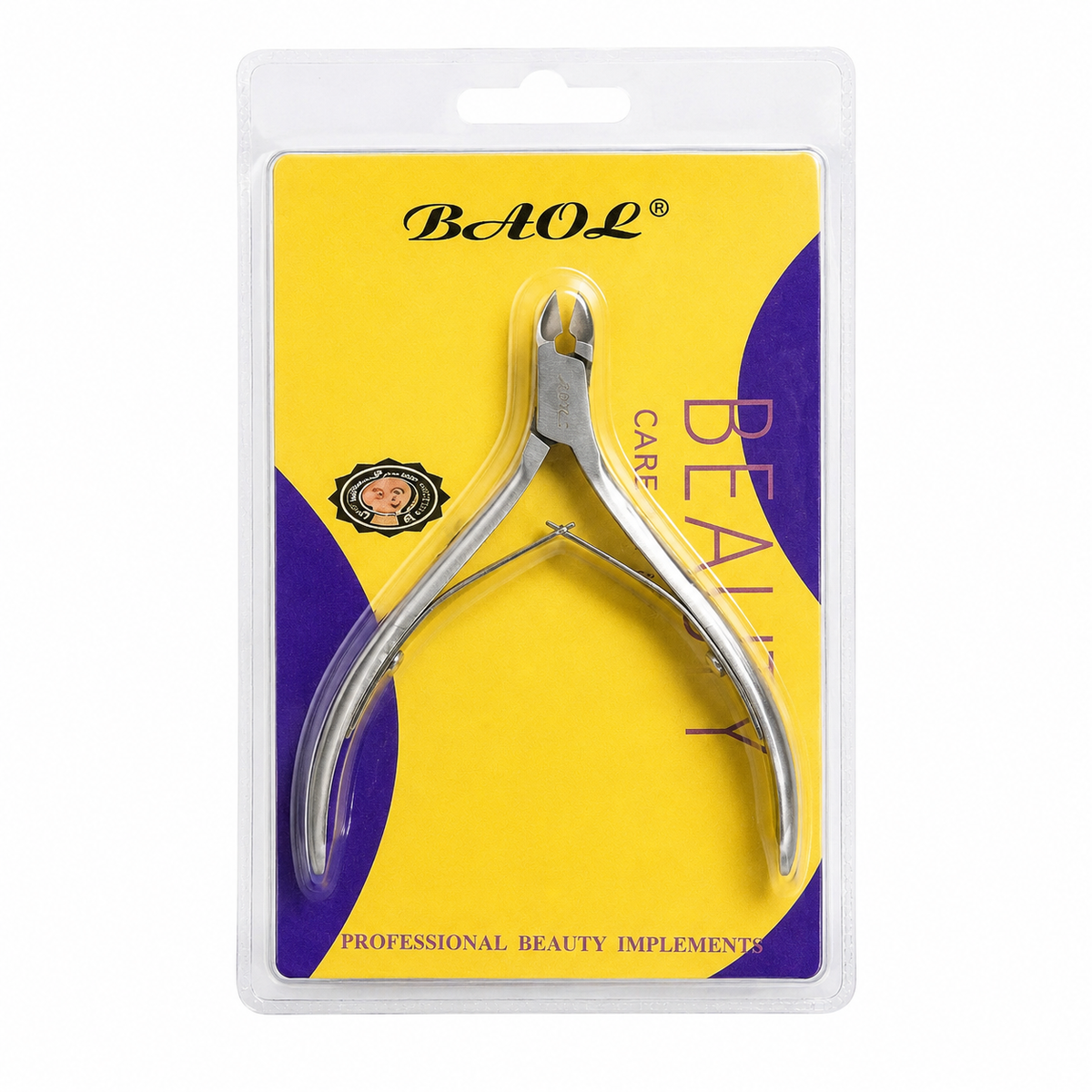 Corta Cutículas Profesional BAOL Q-5191 Acero Inoxidable para Manicure y Pedicure