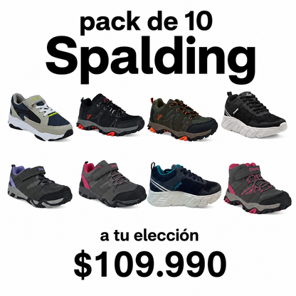 Pack 2 de 10 Zapatillas Spalding A tu elección