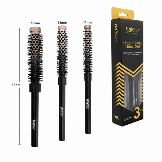 Kit de 3 cepillos térmicos redondos de cerámica modelo HS670