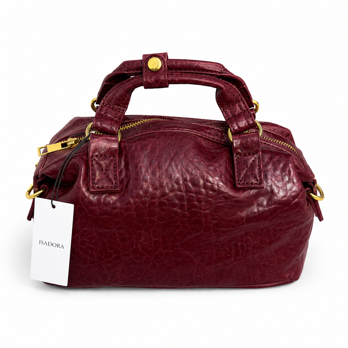 Cartera Isadora Mini Bag Bordeaux Texturizada