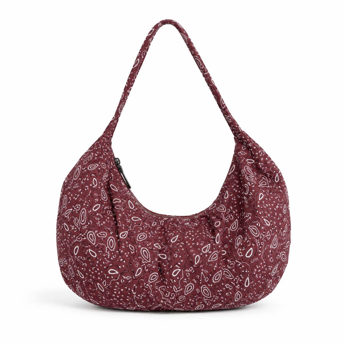 Cartera Hobo Isadora Estampado Paisley Bordeaux