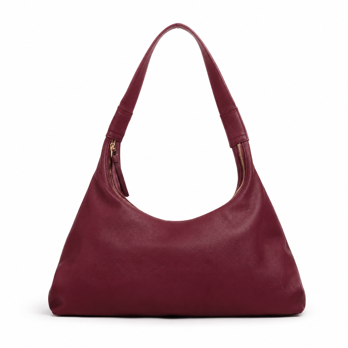 Cartera Hobo Isadora Burgundy Minimal