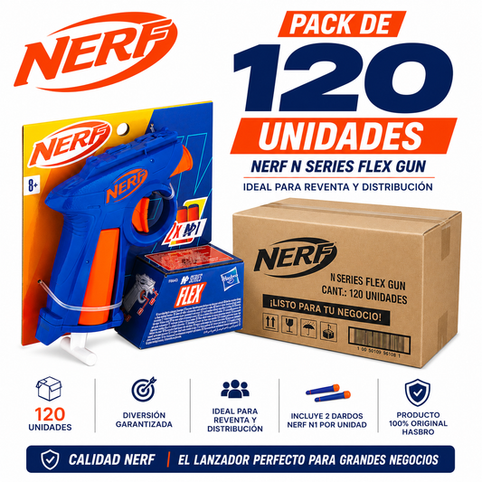 Pack de 120 Lanzadores Nerf N Series Flex Gun Originales Hasbro