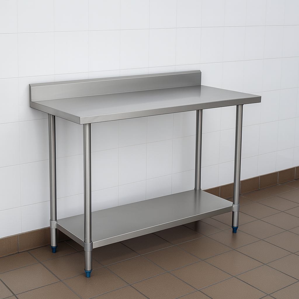 Mesón Mural de Acero Inoxidable 140x60x90 cm