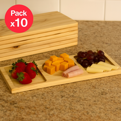 Pack 10 Tablas de Picoteo Pino 70x23 cm