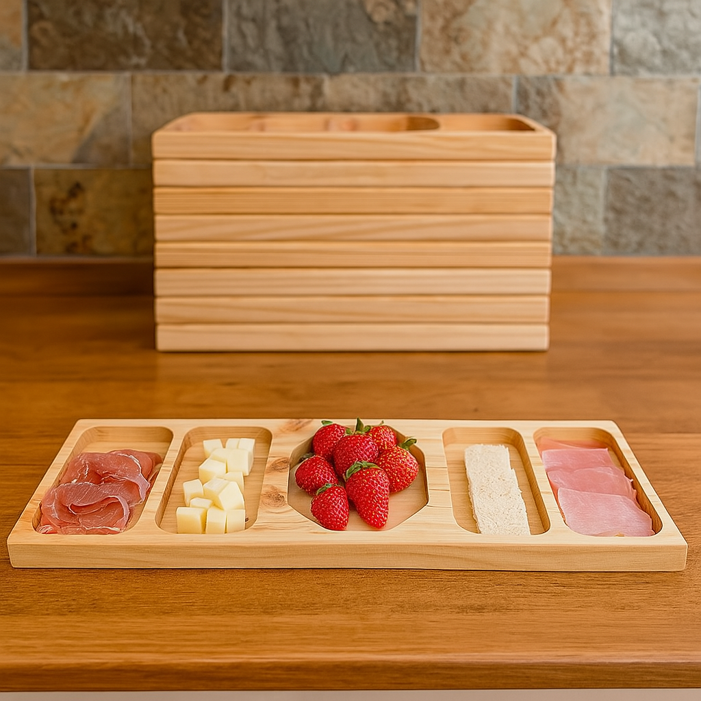 Pack de 10 Tablas de Picoteo Pino 80x23x4 cm