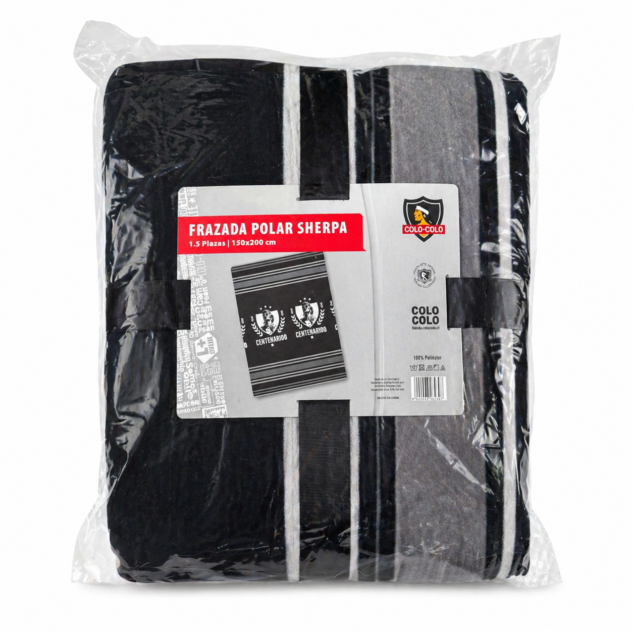 Frazada Polar Sherpa Colo-Colo Centenario 1.5 Plazas 150x200