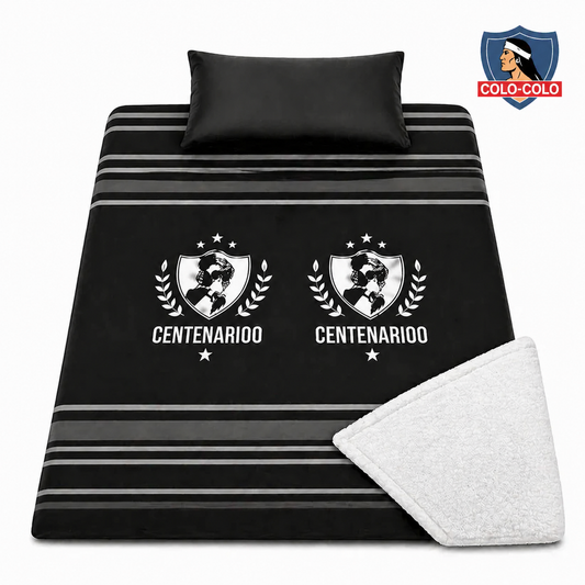 Frazada Polar Sherpa Colo-Colo Centenario 1.5 Plazas 150x200