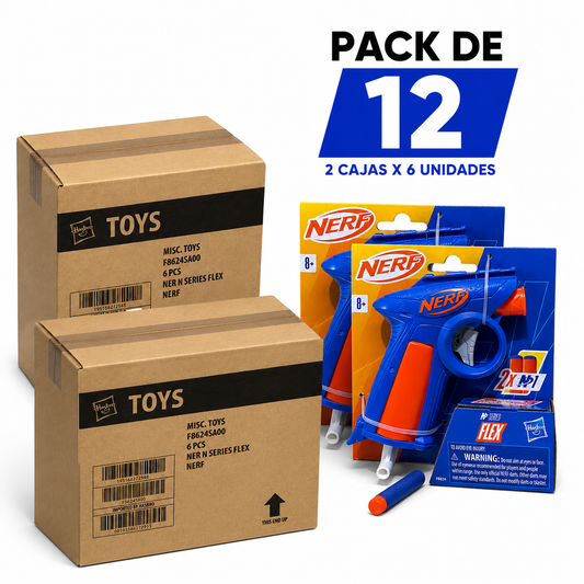 Pack de 12  Nerf N Series Flex Gun