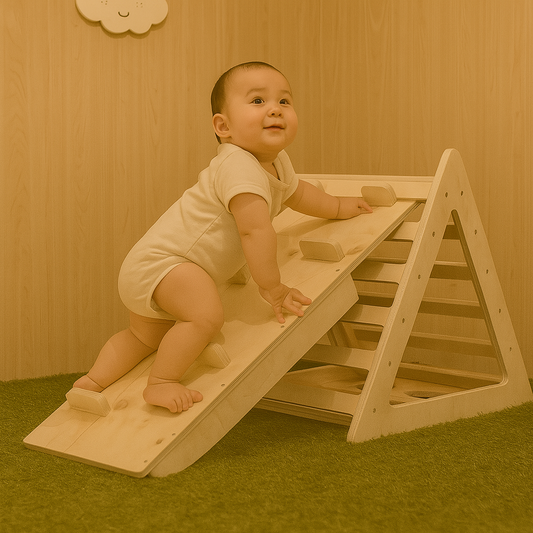 Circuito de Escalada Pikler de Madera para Niños con Rampa