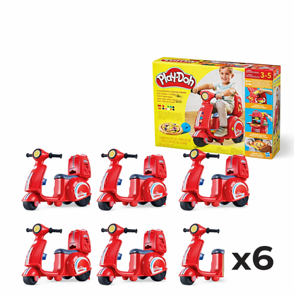 Pack de 6 Motos Play-doh Scooter Repartidora De Pizzas
