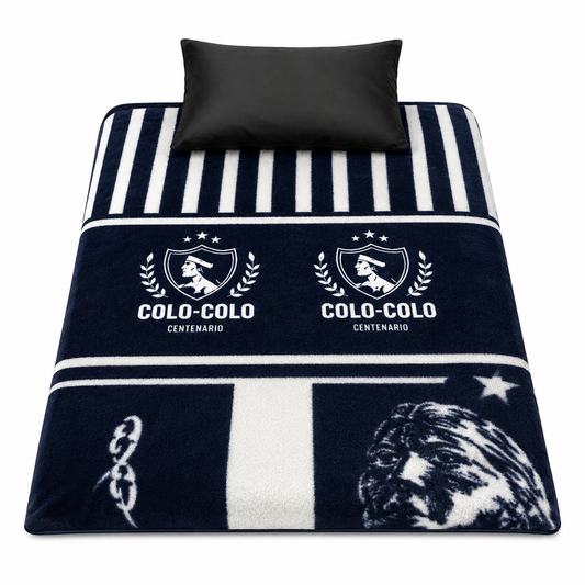 Frazada Polar Sherpa Colo-Colo Centenario 2 Plazas 200x200 MODELO2