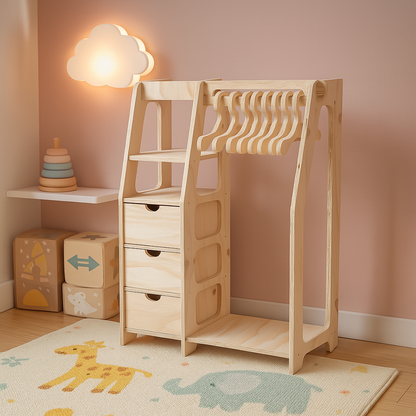 Pack 12 Montessori: Torre de Aprendizaje + Clóset para Niños