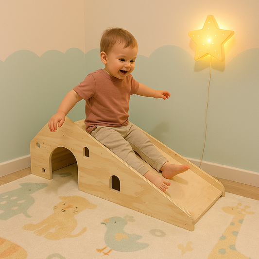Pack 4 Montessori: Mesa + Silla + Resbalín para Niños