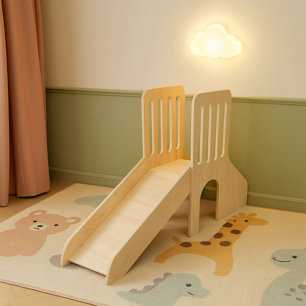 Módulo de Juego de Madera para Niños con Resbalín