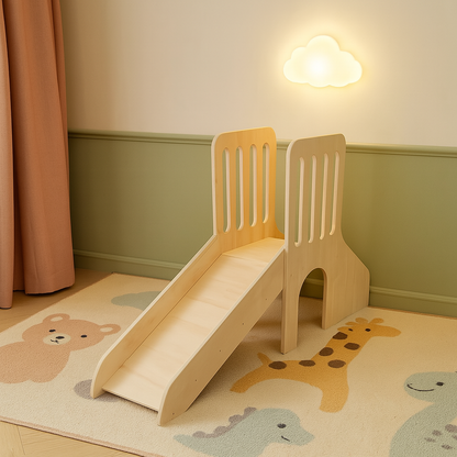 Módulo de Juego de Madera para Niños con Resbalín