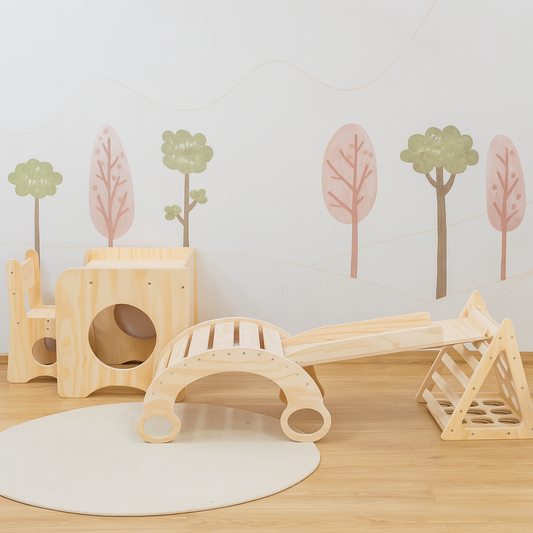 Pack Montessori: Mesa + Silla + Circuito 3 en 1 para Niños
