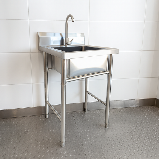 Lavafondo Simple Acero Inoxidable 60x60x90 cm