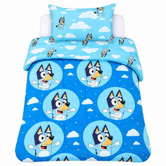 Plumón Mashini 1.5 Plazas Bluey Nubes