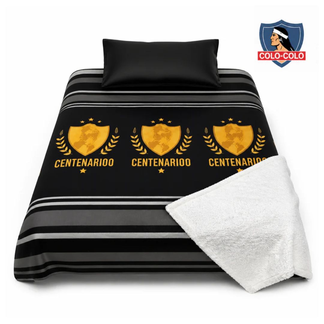 Frazada Polar Sherpa Colo-Colo Centenario 2 Plazas 200x200
