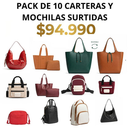 Pack de 10 Carteras surtidas Marca Isadora