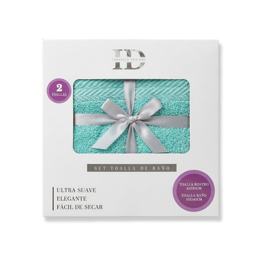 Set Premium De 2 Toallas De Baño  - Isabella Designs